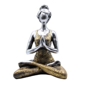 Yoga-Figur – silberfarben & goldfarben 24 cm