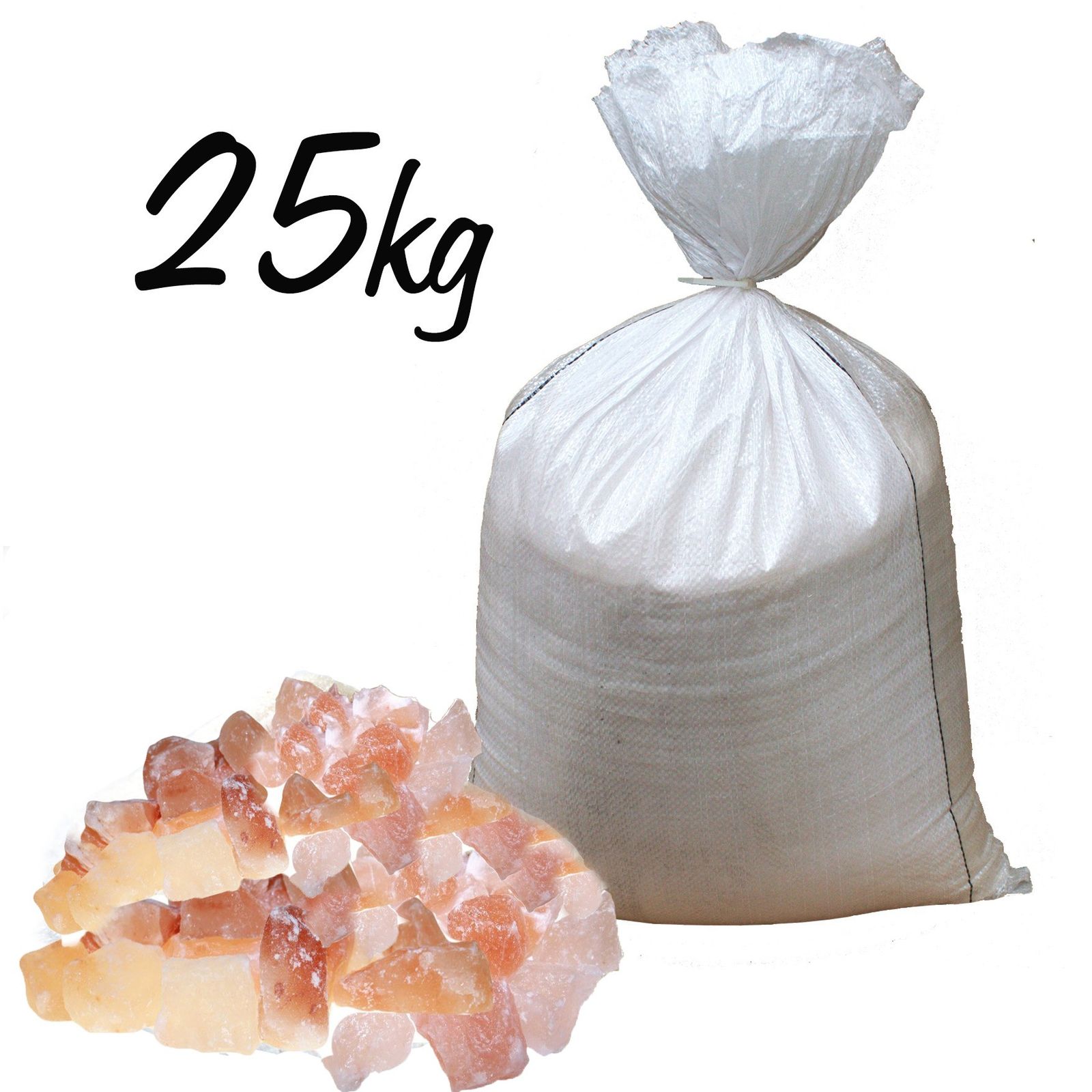 Badesalz – Rosa Himalaya Badesalz Chunks – 25 kg Sack
