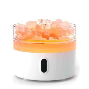 Aroma-Diffuser mit Himalayasalz – Nachtlicht, USB-C & Flammeneffekt