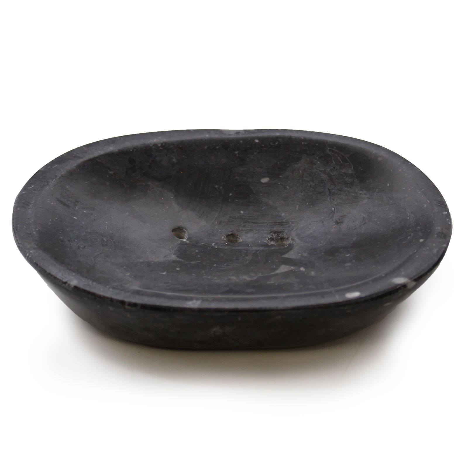Seifenzubehör – klassisch Oval Schwarz Marmor Seifenschale
