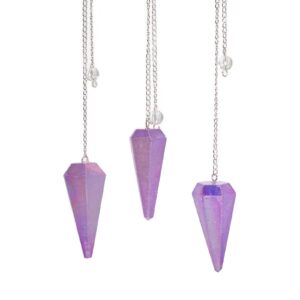Sechsseitig Pendel – Aurora Kristall Lila – 4 cm