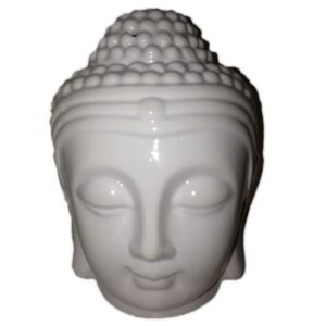 Duftlampe in Buddha-Kopfform – Weiß