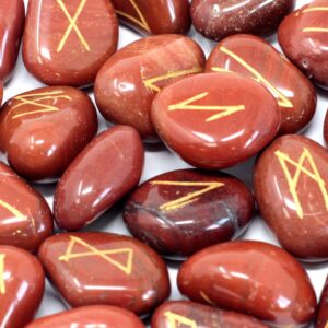 Runen – Runenstein-Set im Beutel – Roter Jaspis