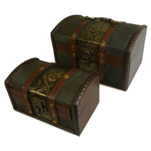 Vintage-Boxen mit geprägter Gestaltung – 2er-Set