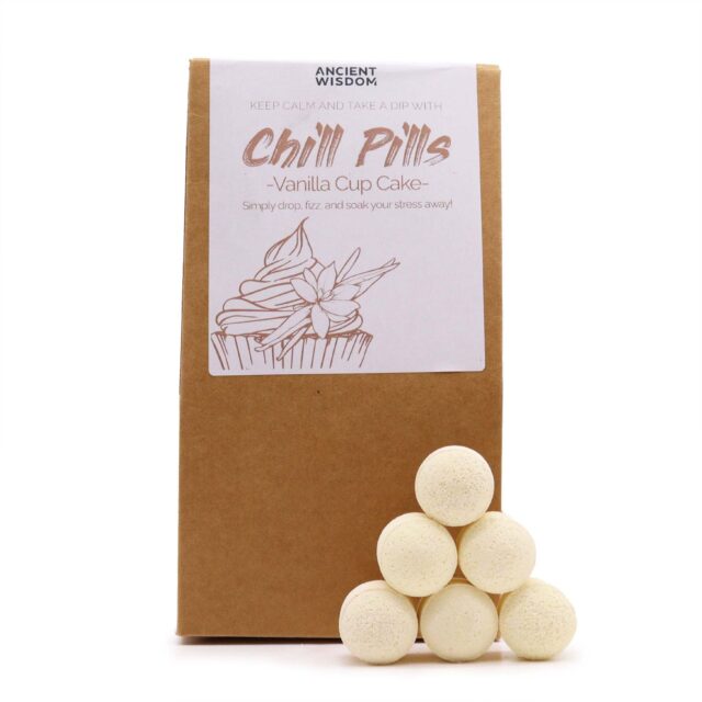 Badekugeln „Chill Pills“ – Vanille Cup Cake, 350 g
