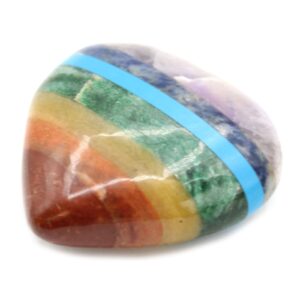 Chakra-Dekostein aus verbundenen Steinen – Herz – 45–60 mm