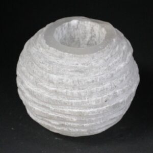 Selenit Snowball Kerzenhalter – 8 cm