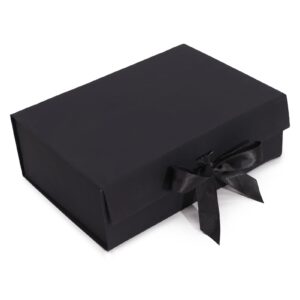 Faltbare Geschenkbox – Groß, Schwarz, 28.2 × 20.2 × 9.2 cm
