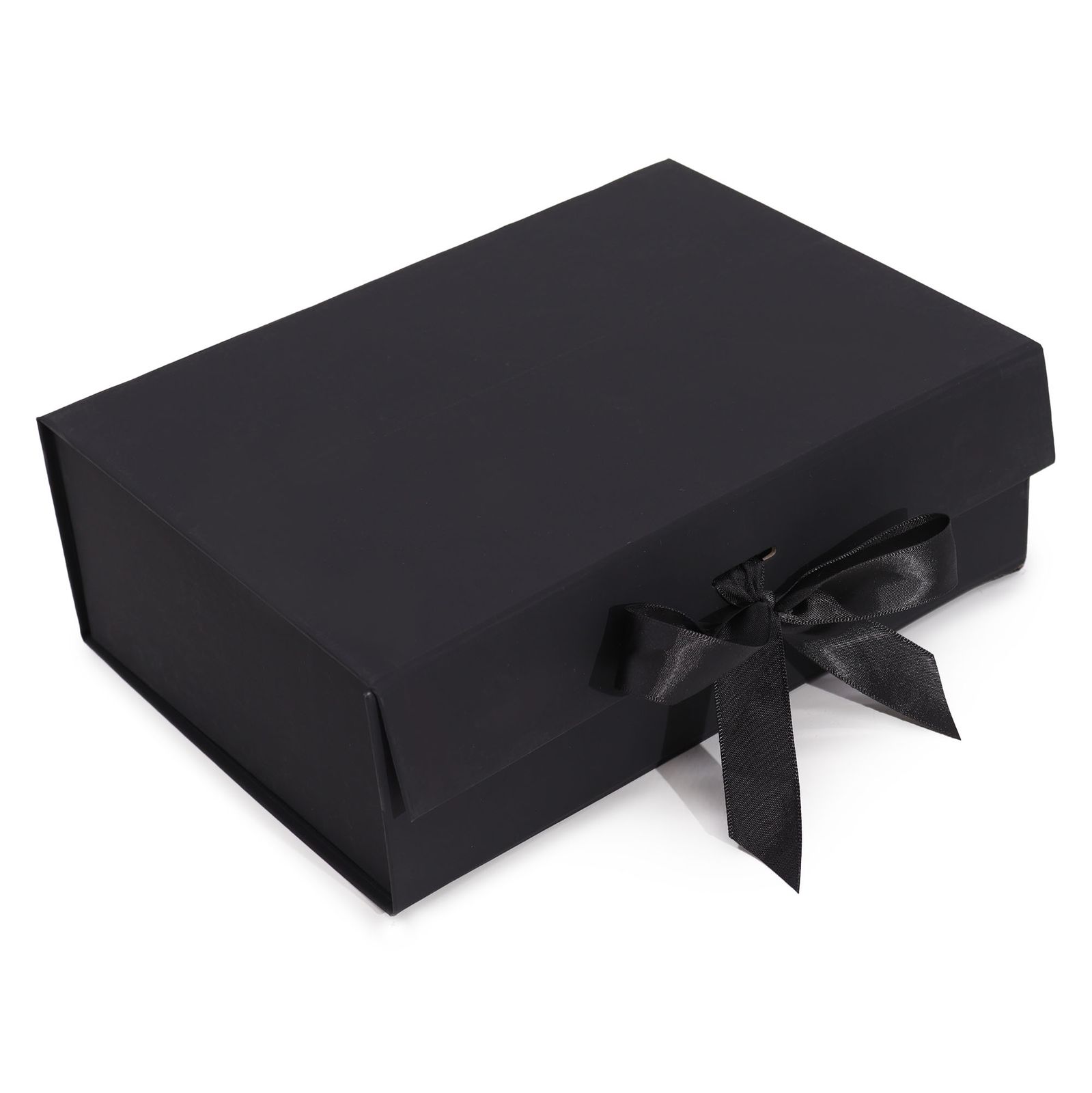 Faltbare Geschenkbox – Groß, Schwarz, 28.2 × 20.2 × 9.2 cm