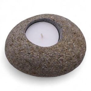 Kerzenhalter – Natur Riverstone – einzeln Teelicht