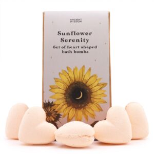 Wellness-Geschenkset mit Badeherzen – Sonnenblumen-Ruhe