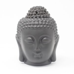 Duftlampe in Buddha-Kopfform – Schwarz