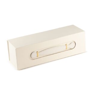 Faltbare Flaschen-Geschenkbox – Mittel, Weiß, 33.5 × 10 × 10.5 cm