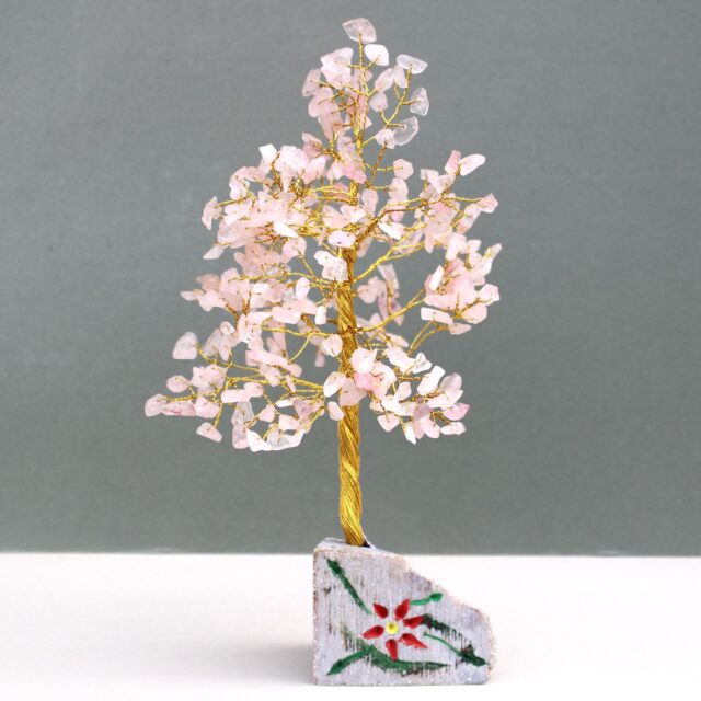 Edelsteinbaum aus Rosenquarz – 320 Steine