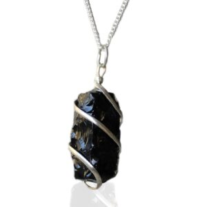 Halskette – Rough Schwarz Onyx