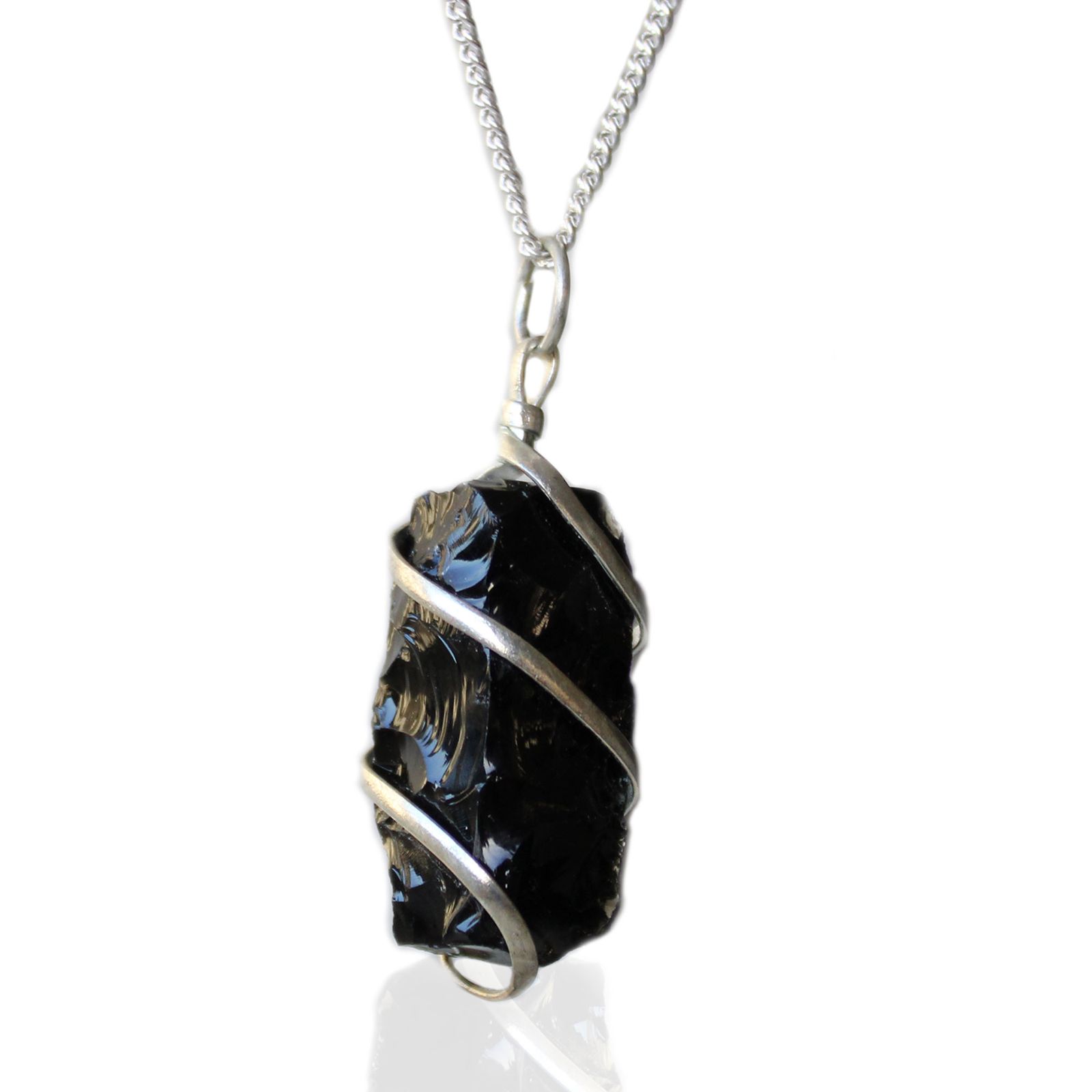 Halskette – Rough Schwarz Onyx