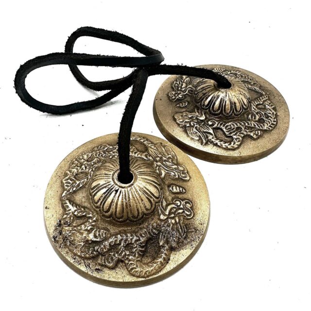 Tibetische Tingsha-Zimbeln – Drache – ca. 7.4 cm