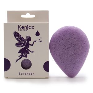 Konjac-Gesichtsschwamm – Tropfenform – Lavendel – beruhigend