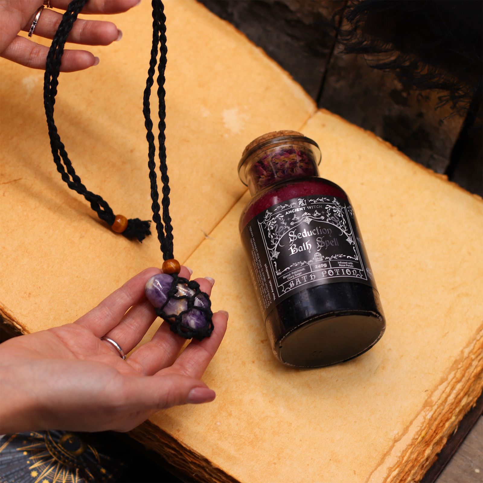 Badesalz – Ancient Witch Baderitual-Mischung & Citrine Kristall Amulett – Erfolg – Bild 10