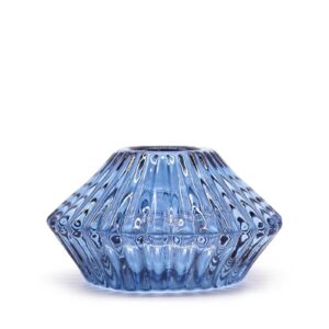 Kerzenhalter – Set mit 2 Blüten-Wendehalter Stabkerze Kerze / Teelicht Halter – Royal Blau
