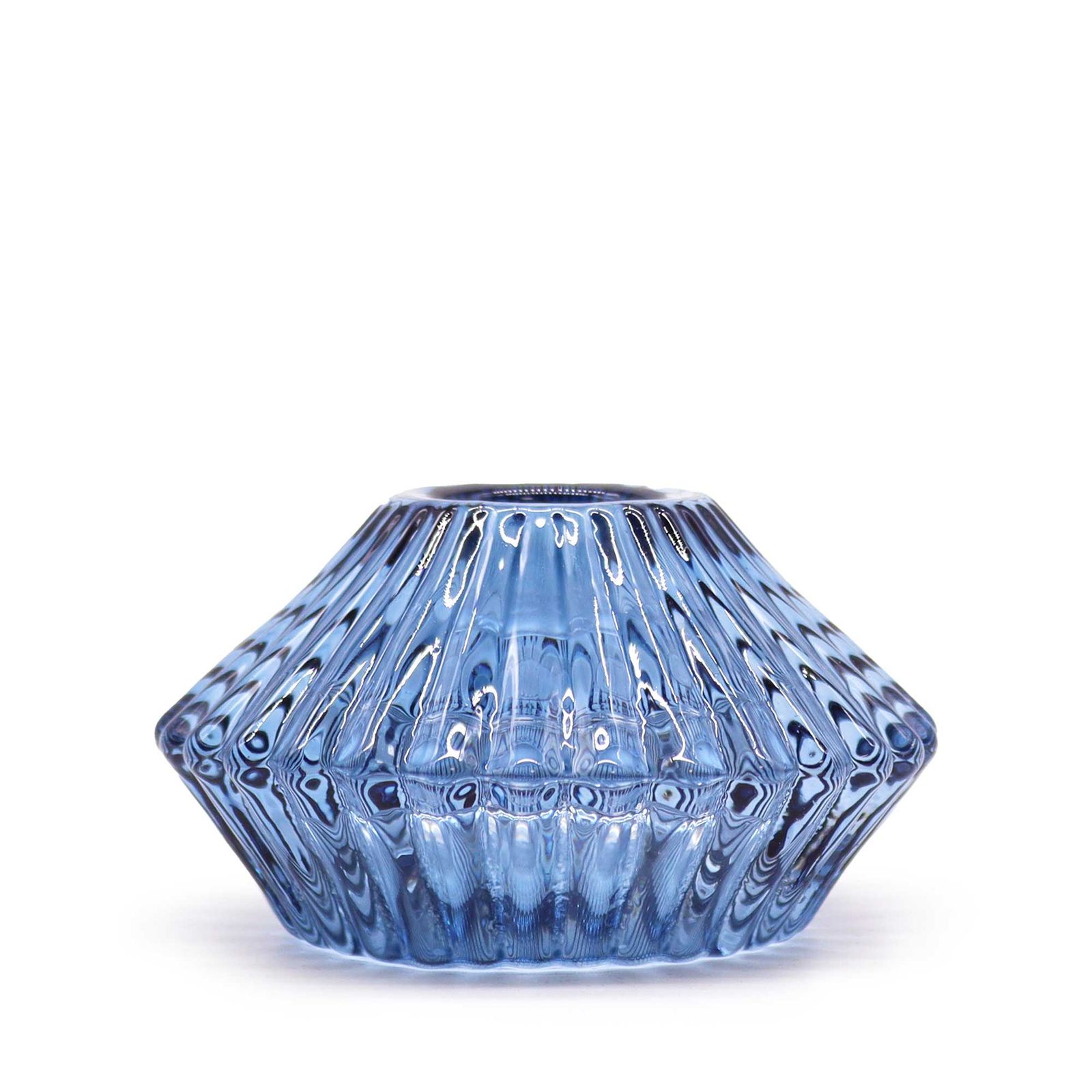 Kerzenhalter – Set mit 2 Blüten-Wendehalter Stabkerze Kerze / Teelicht Halter – Royal Blau