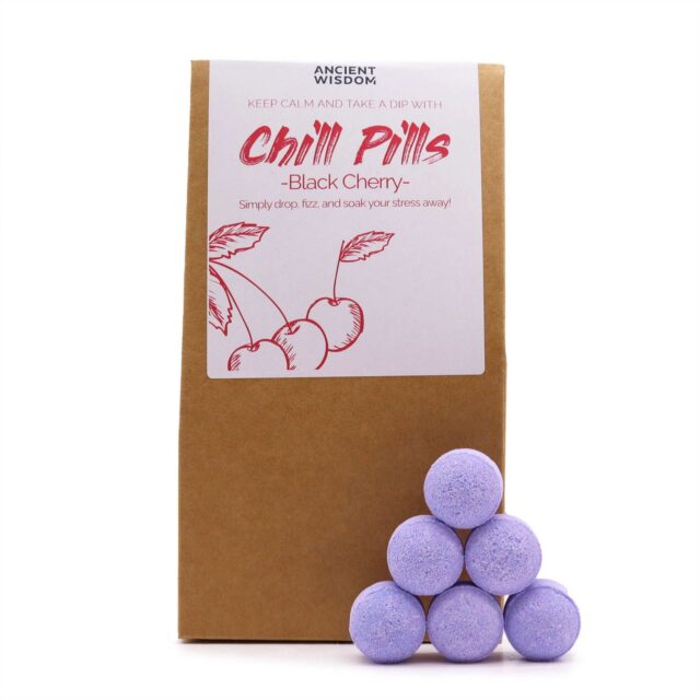 Badekugeln „Chill Pills“ – Schwarz Kirsche, 350 g