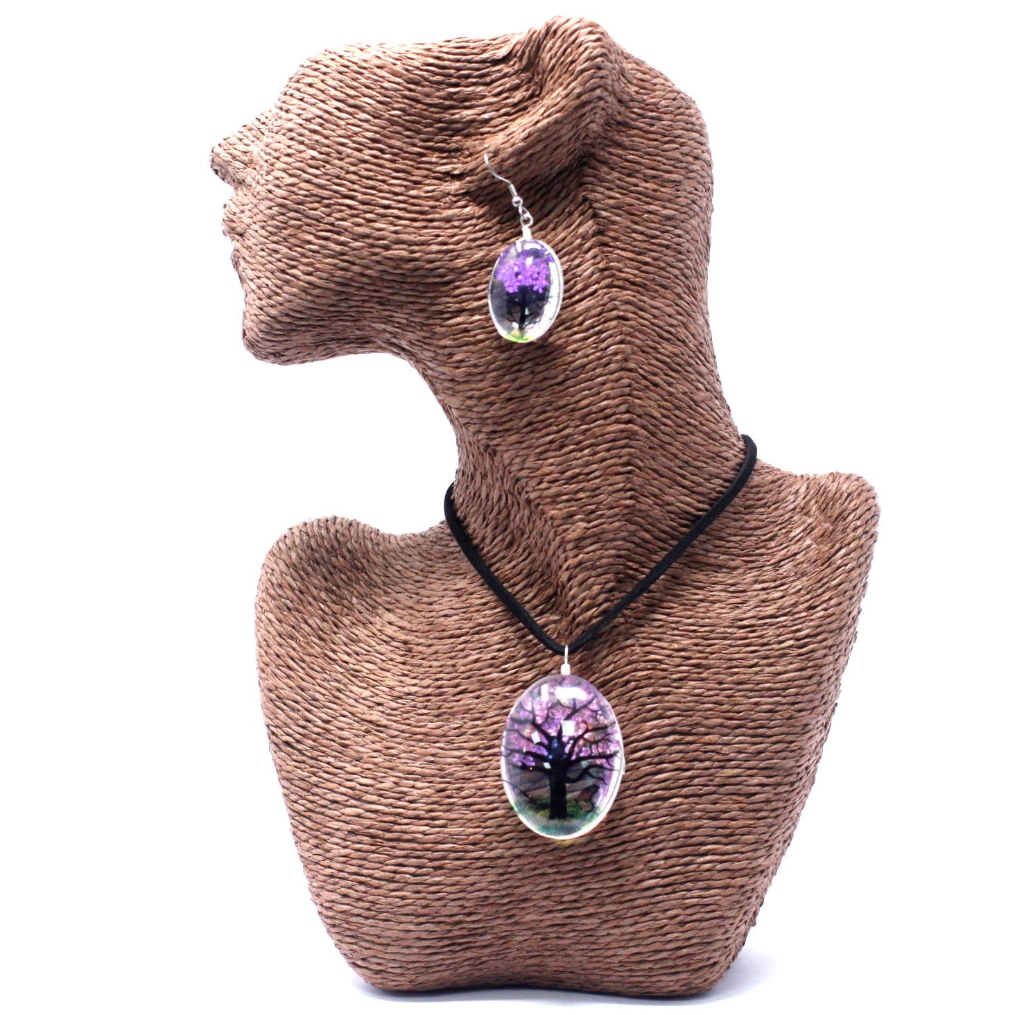 Schmuckset – Lebensbaum Set – Lavendel – Bild 4