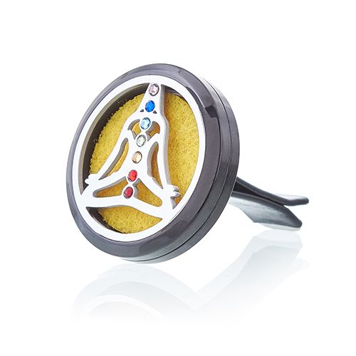 Auto-Duftanhänger – Zinnfarben Yoga-Chakra – 30 mm – Bild 5