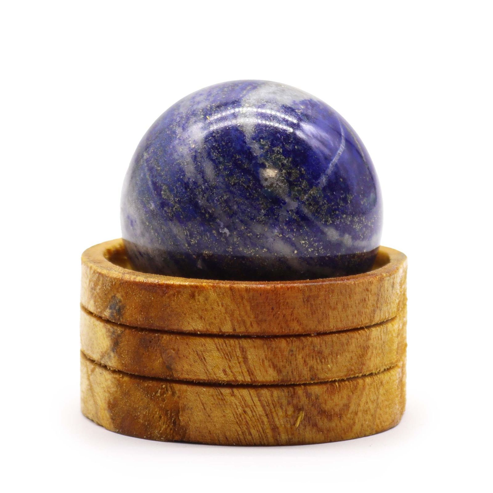 Edelsteinkugel 50 mm – afghanisch Lapislazuli mit Ständer