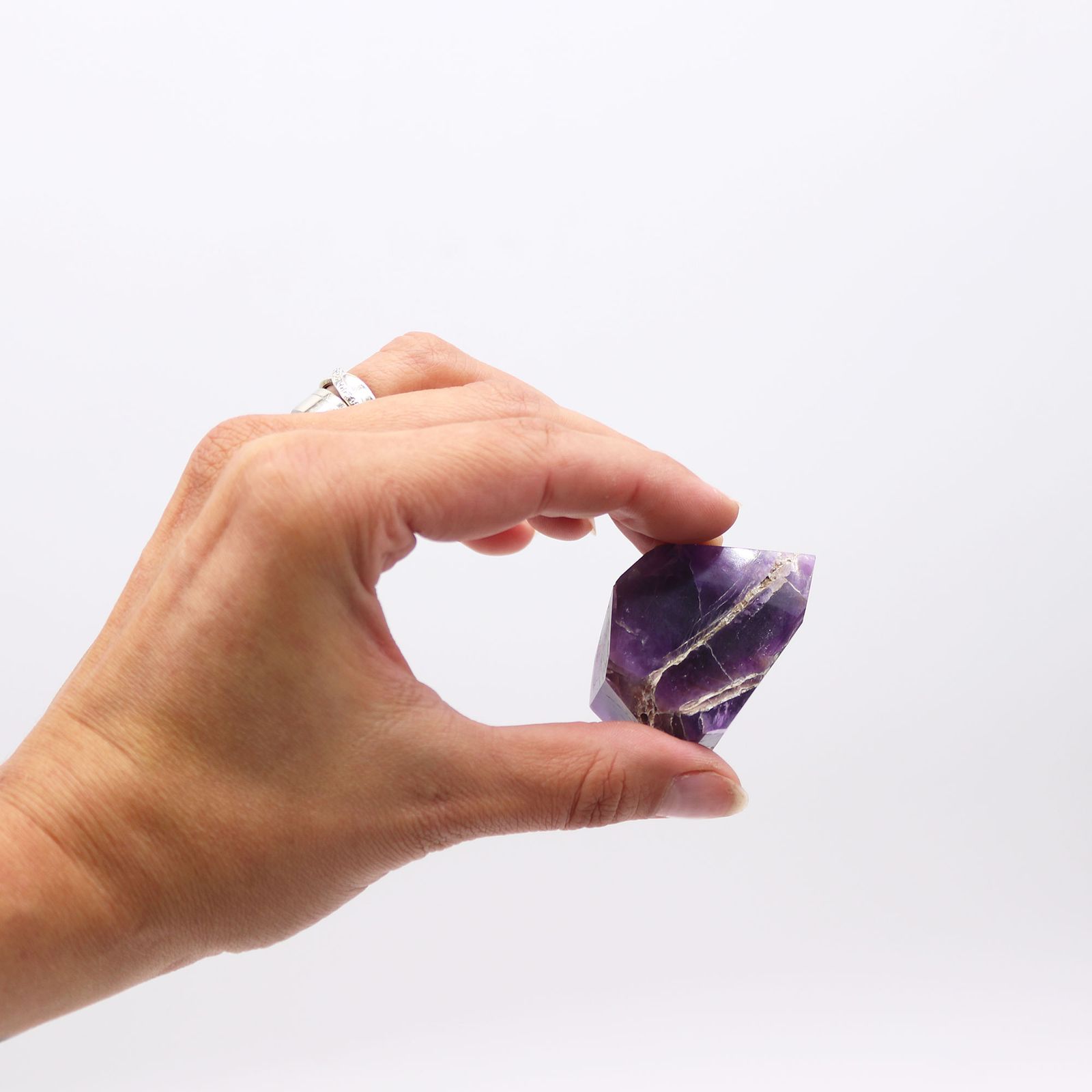 Edelsteinspitzen ca. 6 cm (0,5 kg) – afrikanisch Amethyst (ca. 8 Stück) – Bild 2