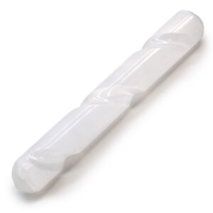 Selenit Spiralform Stab – 16 cm ( Rund beiden Enden)