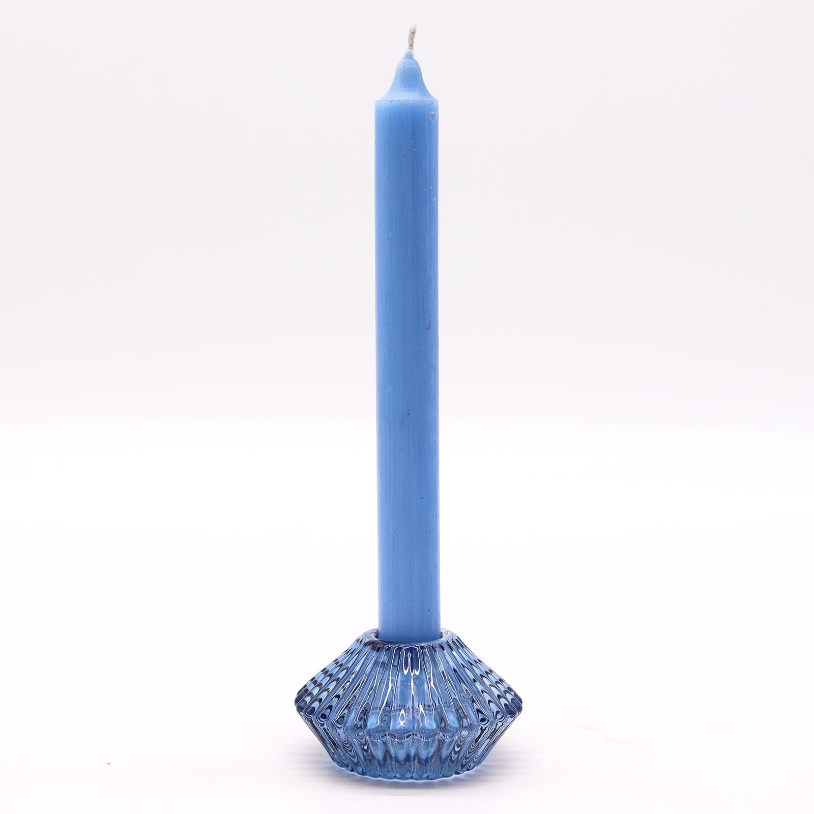 Kerzenhalter – Set mit 2 Blüten-Wendehalter Stabkerze Kerze / Teelicht Halter – Royal Blau – Bild 6