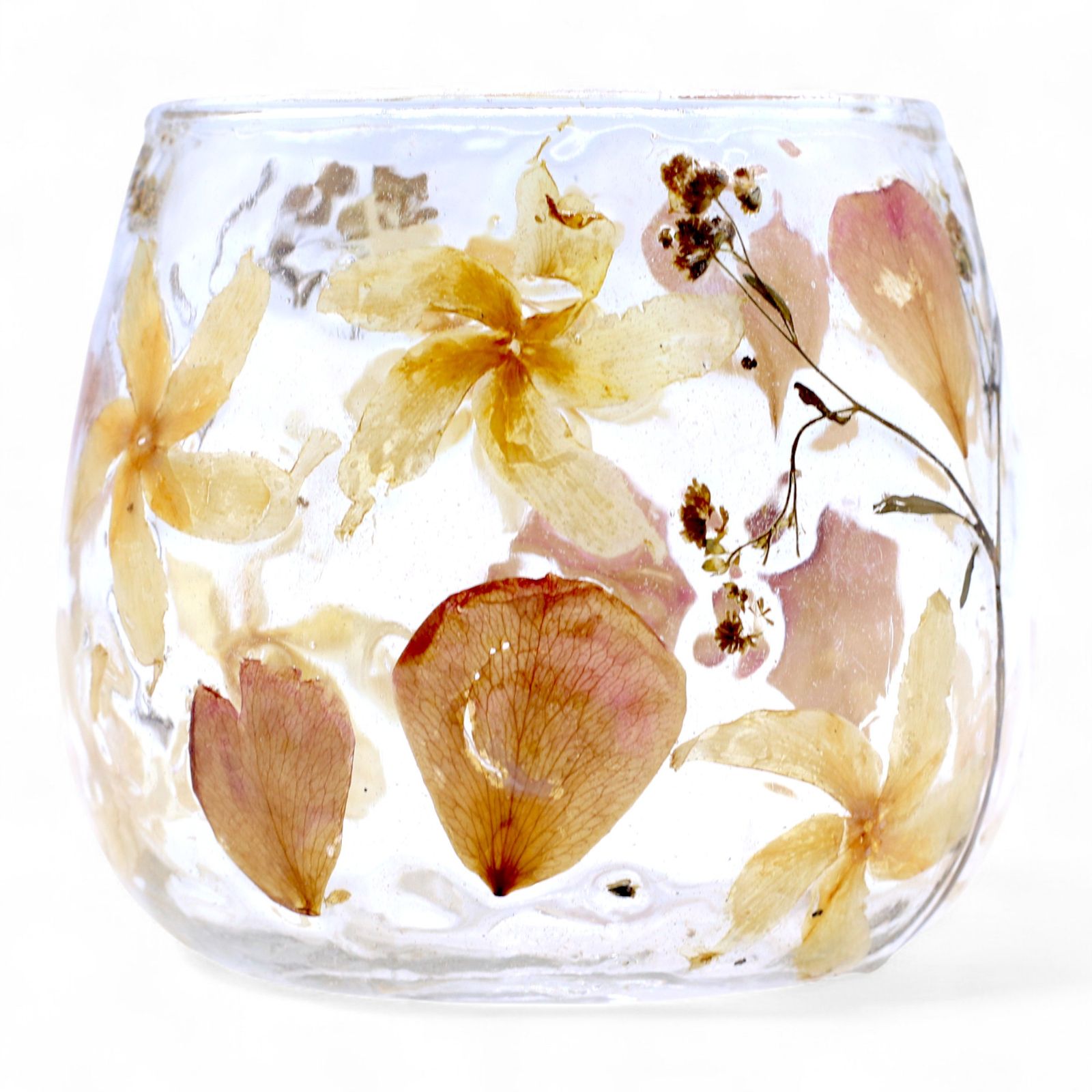 Kerzenhalter – Naturblumen im Glas – Gerade – Rosa – (8x8 cm) – Bild 5