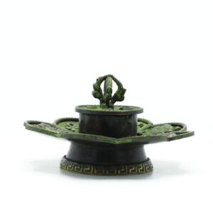 Räucherhalter – Messing Verdigris tibetisch & – Eight Symbole