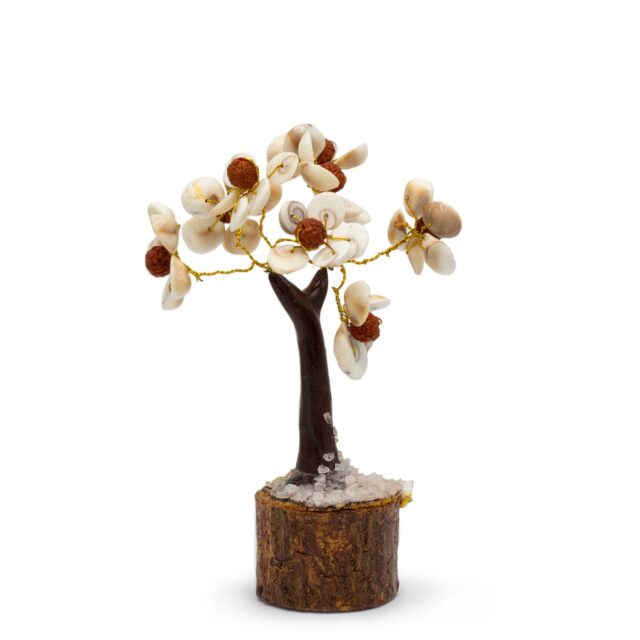 Mittel Gomati-Chakra-Steindeko mit Rudraksha – (45 Steine)