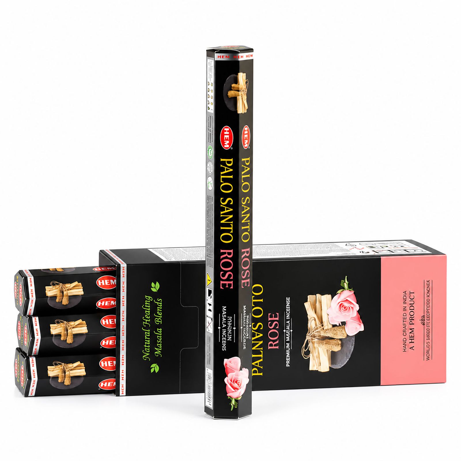 Räucherstäbchen – HEM sechseckig – Palo Santo Masala – Rose – Bild 2