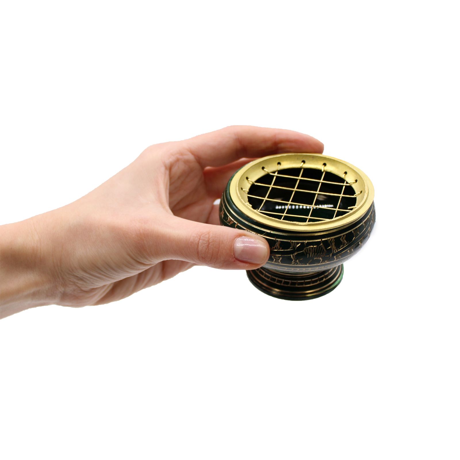 Räucherhalter – Chakra Hoch Aktivkohle Glas – Solar Plexus – Bild 3
