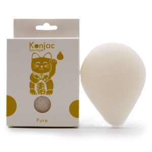 Konjac-Gesichtsschwamm – Tropfenform – Natur – empfindliche Haut