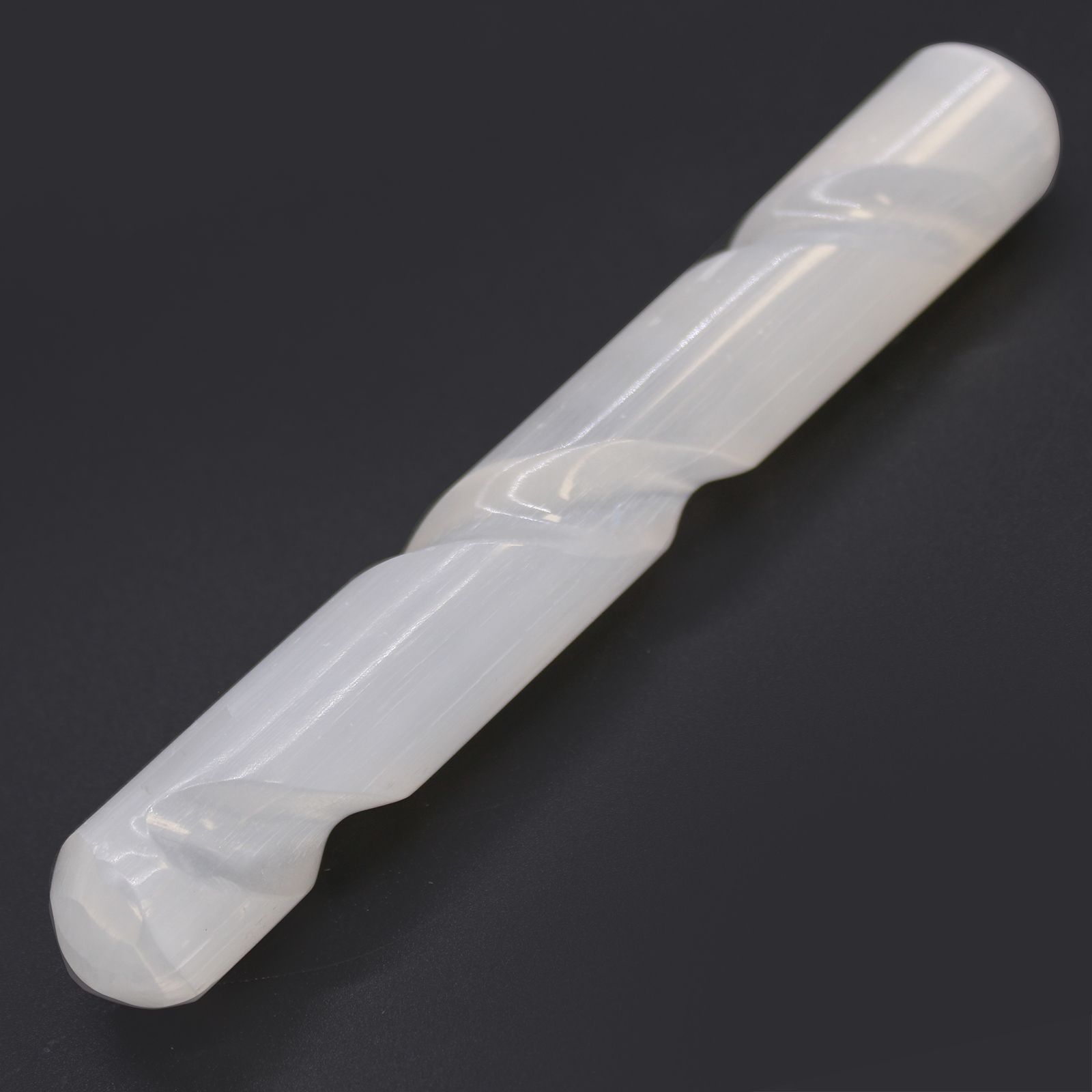 Selenit Spiralform Stab – 16 cm ( Rund beiden Enden) – Bild 3