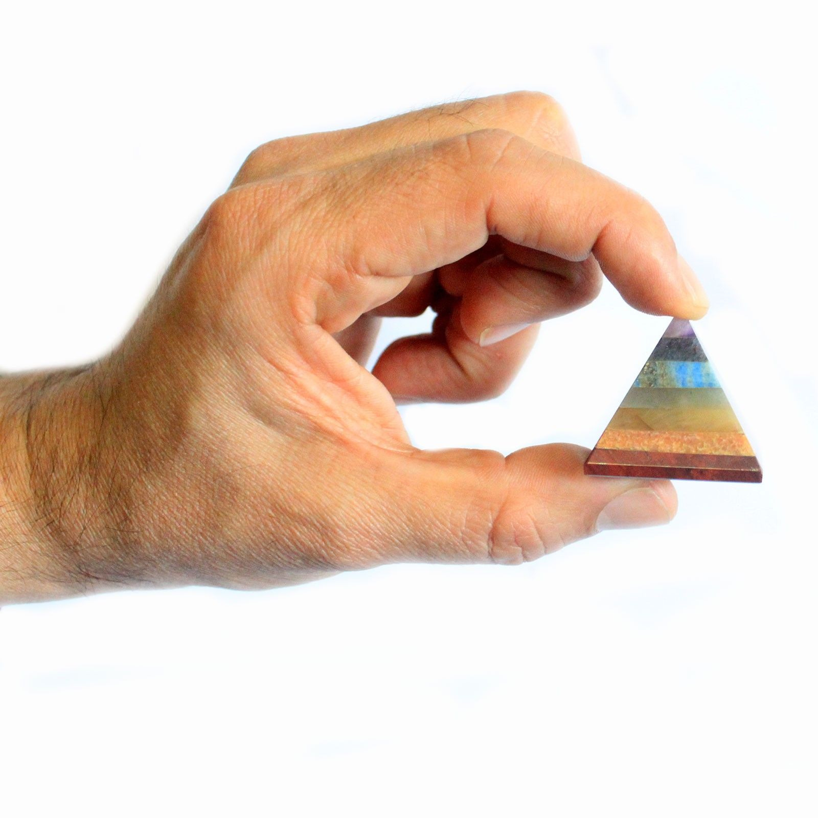 Chakra-Dekostein aus verbundenen Steinen – Pyramide – 30–35 mm – Bild 3