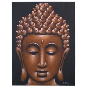 Buddha-Bild – Sandoptik – kupferfarben