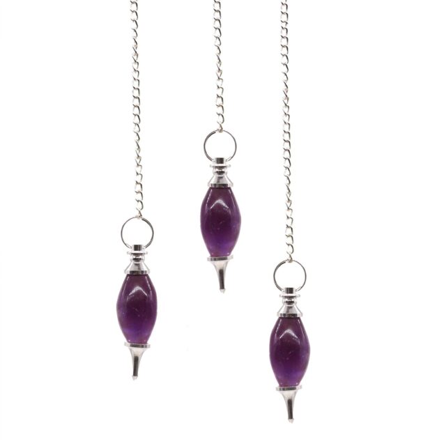 Lingam Shaped Edelstein Pendel – Amethyst