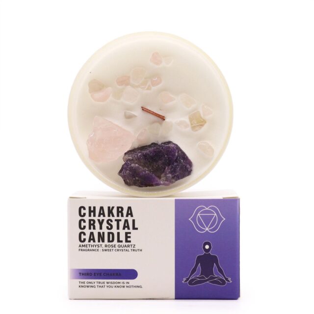 Chakra-Kristallkerzen – Third Eye Chakra