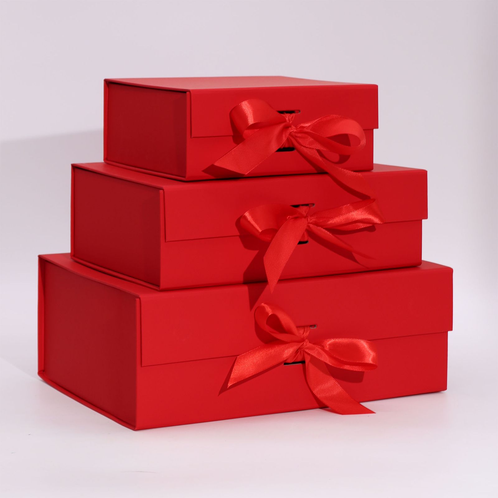 Faltbare Geschenkbox – XL, Rot, 33 × 25 × 12 cm – Bild 3