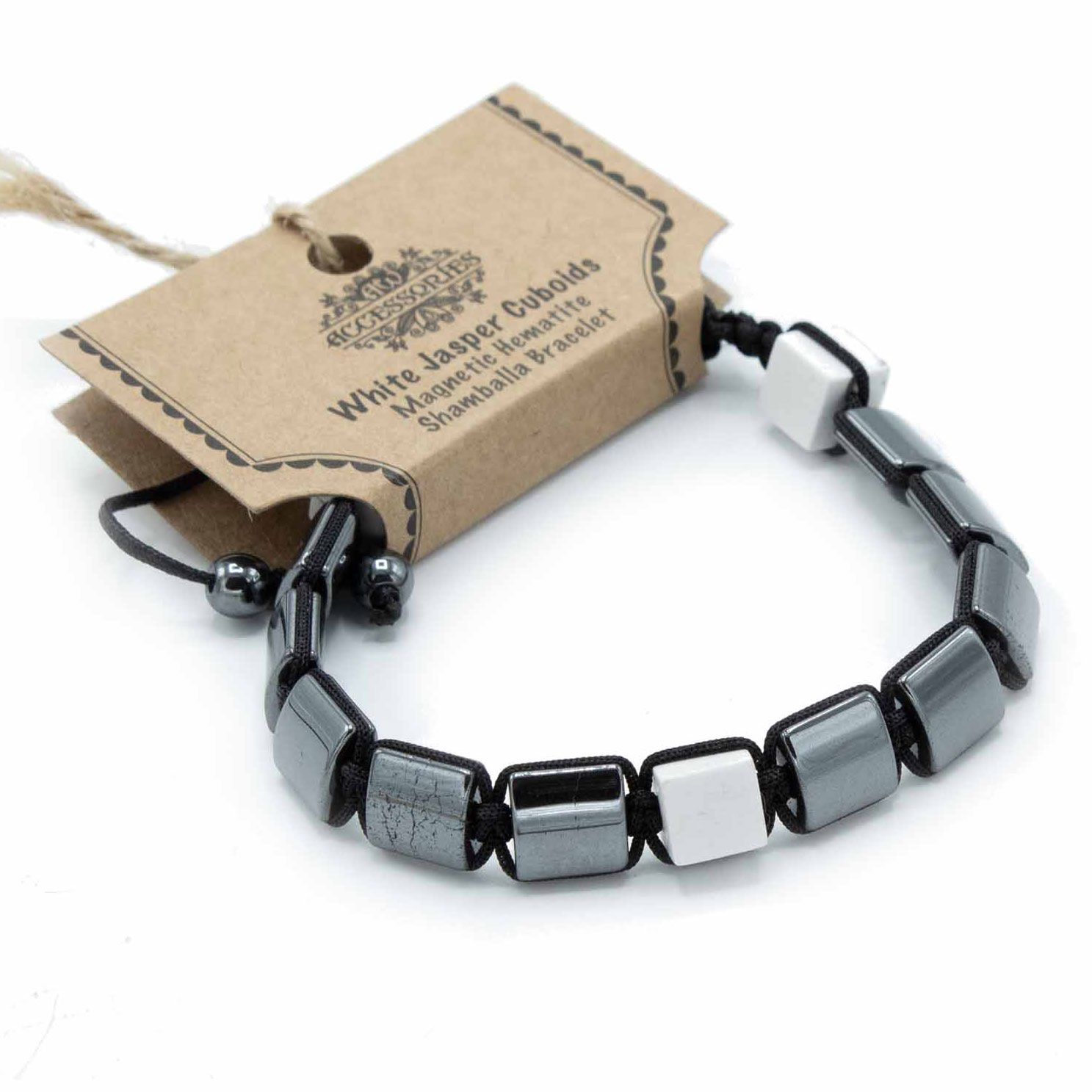 Armband – Weiß Jasper Cuboids