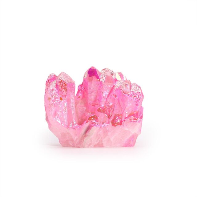 Mittelgroßer veredelter Quarz – Aura Rose Halo Quarz (ca. 100-150 g 7-10 cm)