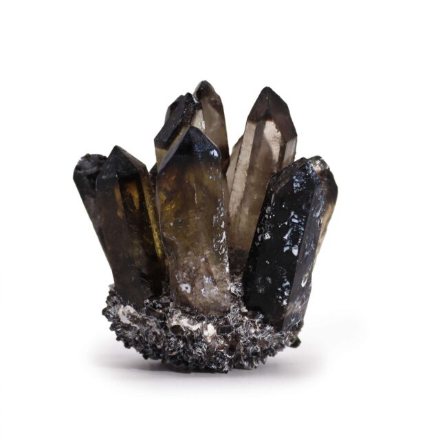 Quarz-Kristallgruppe – Smoky Ghost Quarz (ca. 250-300 g 8 cm)