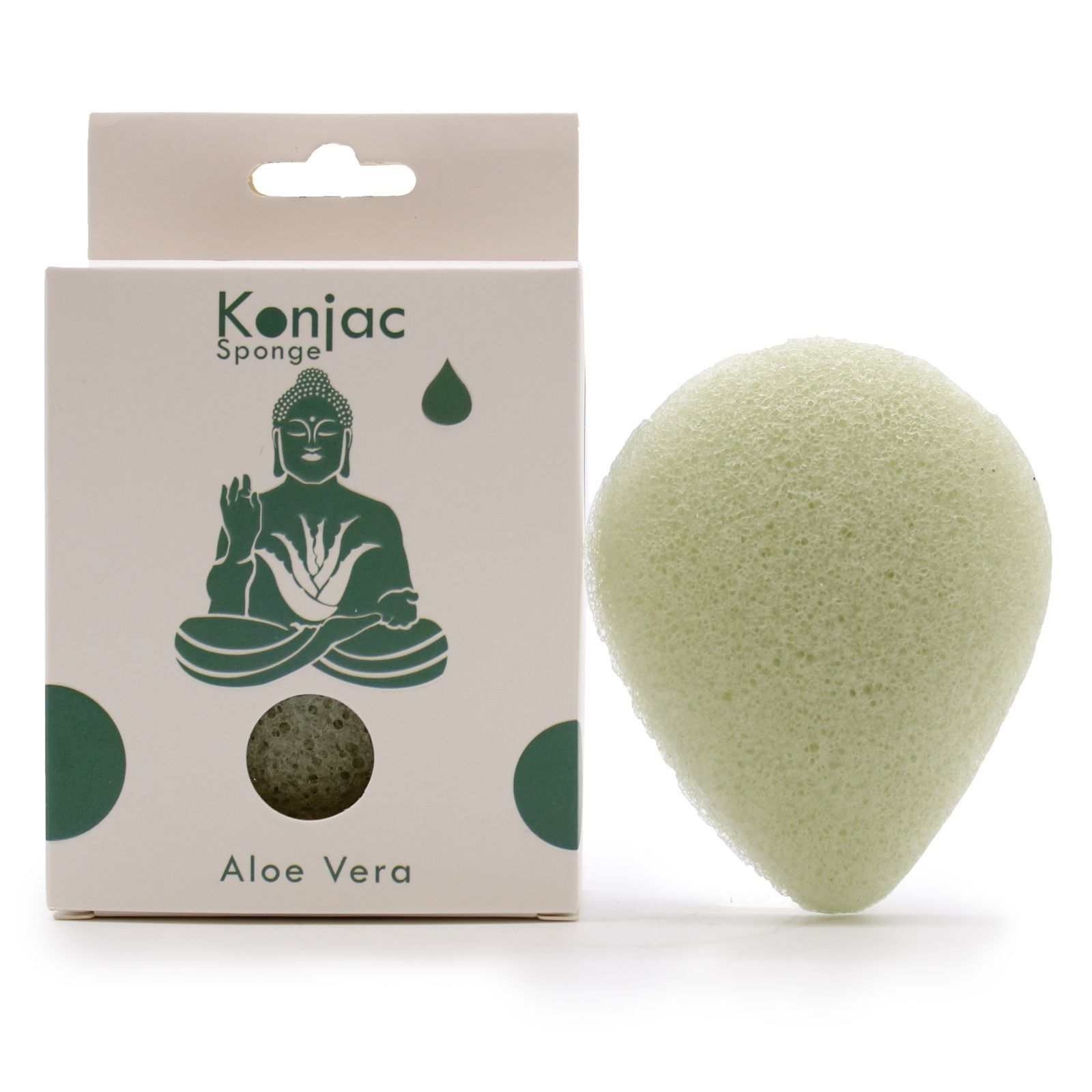 Konjac-Gesichtsschwamm – Tropfenform – Aloe Vera – Healing