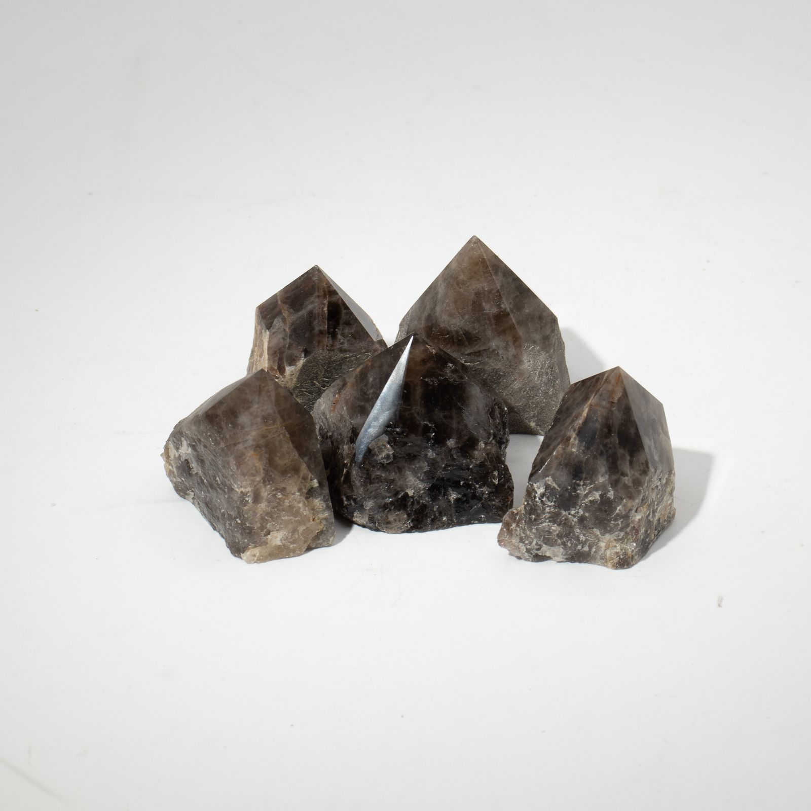 Edelsteinspitzen mit polierter Spitze – Rauchquarz (ca. 5-6 Stück) – Bild 5