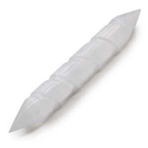 Selenit Spiralform Wands – 16 cm (Spitze beiden Enden)